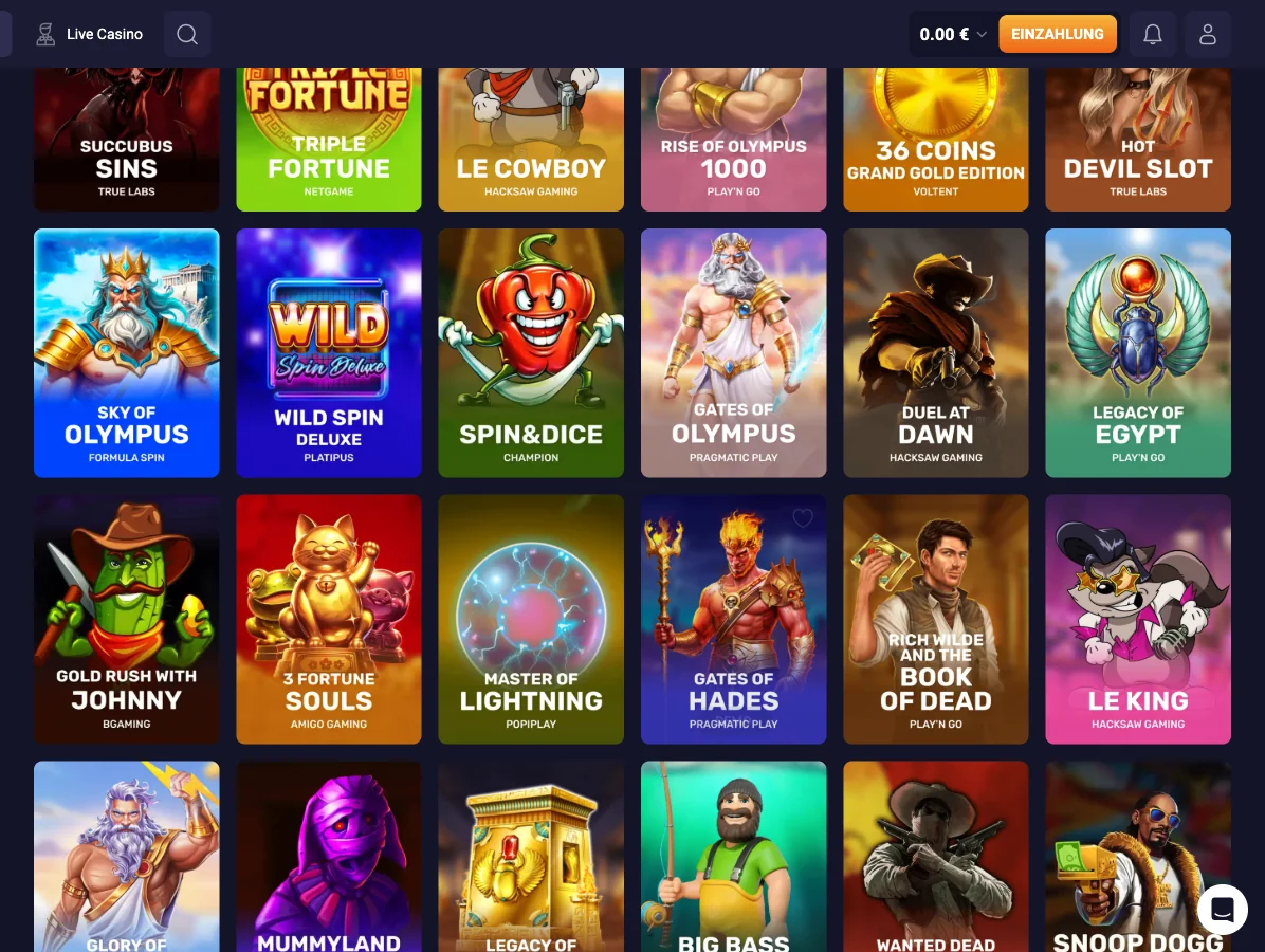 Spielangebot bei Slotornado – RetroBet Casino